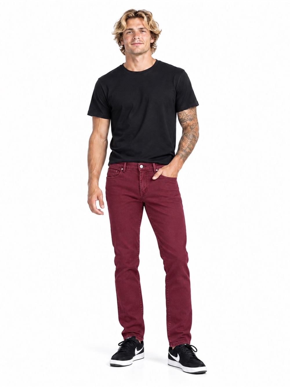 Perfect Jeans Men’s Slim-Fit Jeans | Santas™ (Dark Red) | NWT